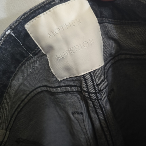 MOTHER The Half Pipe Flood Barrell High Rise Jeans Outta Sight 25 Faded Black - Picture 8 of 11